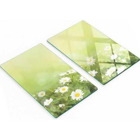 Taglieri decorativi in vetro a forma di margherita per snack, 2x30x52 cm (1/5)