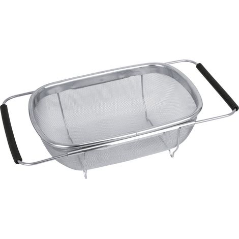 Equinox 503210 - Scolapasta Estensibile in Acciaio Inox, 29 x 19 x 10,5 cm