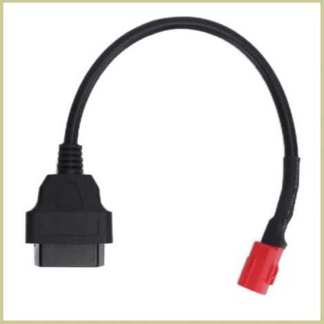 Câble de connecteur de moto OBD 16 broches 6 broches, Modification d'entretien Flexible noir pour le diagnostic du véhicule (1/4)