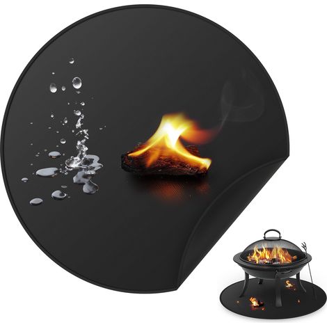 Tapis Ignifuge pour Poêle Solo, 60 cm Couverture Ronde sous Tapis de Barbecue Exterieur, Résistant à l'huile et Imperméable sous Le Sol, Accessoires de Barbecue (1/5)