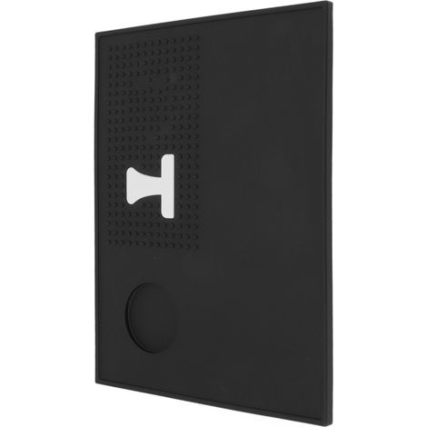Tapis de café en silicone, très souple, portable, avec un dos lisse, pour cafés et cuisines, noir (1/5)