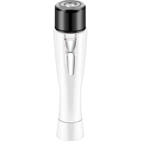 Épilateur électrique pour femmes, rasoir pour le nez, les sourcils, les aisselles, les jambes et le pubis, en acier inoxydable, blanc. (1/2)