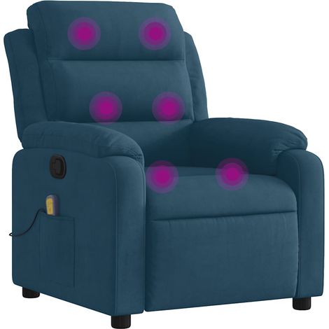 Maison Exclusive - Massagesessel Blau Samt (1/5)