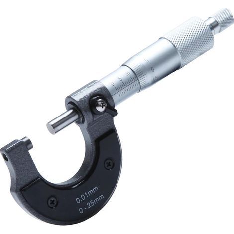 Micromètre 1PC Micromètre de diamètre extérieur portable Micromètre en spirale Micromètre Pied à coulisse Mesure de haute précision avec échelle claire (1/5)