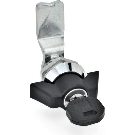 Ganter Norm elementi GN 115 sck 10 – Cilindro Serratura con chiave, 1 pezzi, nero, opaco (1/2)