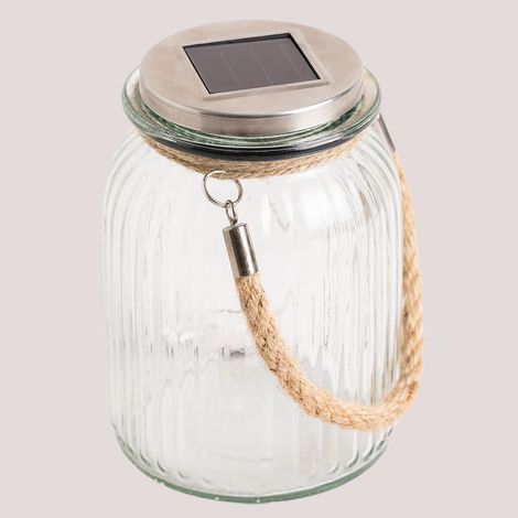 SKLUM Solar-Glasgefäß mit Pol-LED-Girlande  ↑16 cm                                  (1/5)