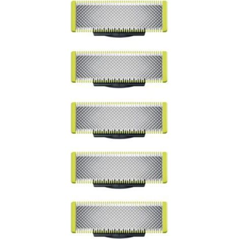 Ersatzklingen für OneBlade-Rasierer- und Trimmmaschinen – robuste Edelstahlklingen zum Rasieren, Schneiden und Stylen von Haaren, 5-teiliges Set
