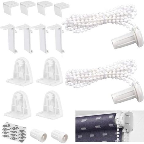 Lot de 16 supports de rouleau pour fenêtre, support de pince de 17 mm pour store enrouleur Klemmfix, pièces détachées, support de pince double pour store enrouleur occultant et fenêtre en bois