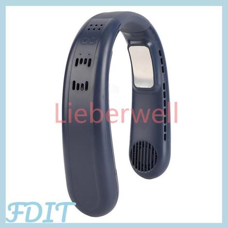 GOTOTOP Ventilateurs de cou suspendus Hanging Neck Fans Semiconductor Dual Cooling 3 Wind Speed electromenager ventilateur Bleu (1/5)