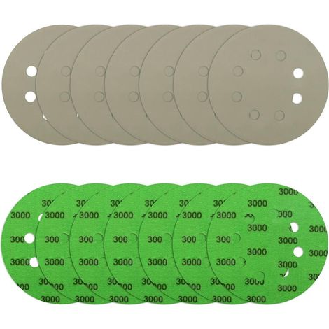 Schleifpapier 125mm Klett 3000 8 Loch Auto Metall Holz P3000 (1/5)