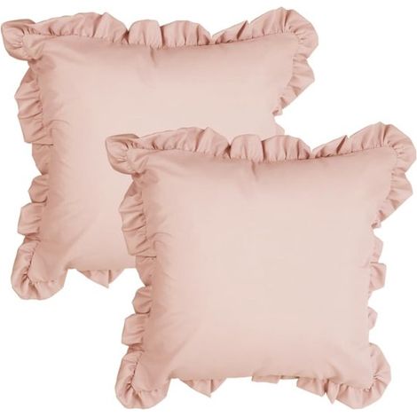 Dailygoods - Set mit 2 dekorativen Kissenbezügen mit Rüschen (1/5)