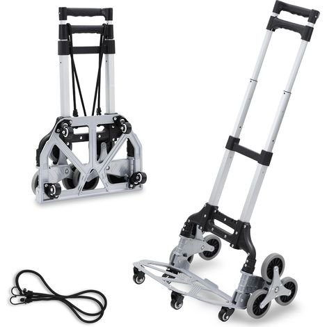 Wolketon Treppensackkarre klappbar Alu Treppensteiger Sackkarre leicht belastbar bis 75kg