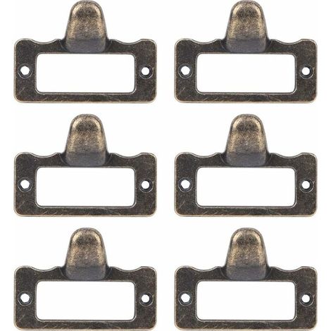 20 Pcs Bronze Porte Étiquette En Métal Nom Carte Cadre Armoire Tiroir Poignées Poignée Fichier Nom Titulaire de la Carte, (1/5)