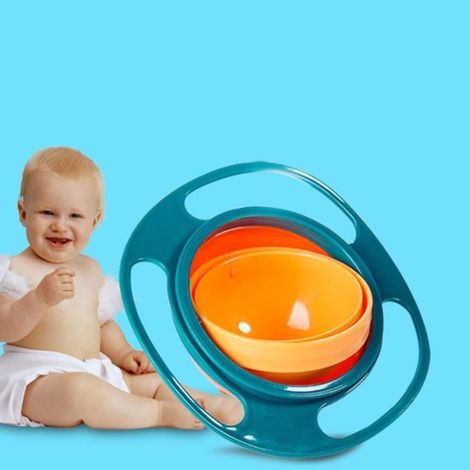 Bol Enfant Anti-Renversement - 1 Pièce - Plastique Vert - Micro-ondes - 9 CM