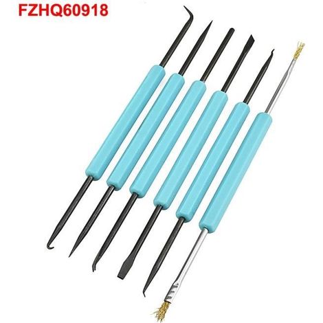 FZHQ60918--6pcs -Kit d'outils d'aide au dessoudage,outils d'aide à la soudure,Kit de nettoyage de PCB,outil de réparation,ensemb (1/4)