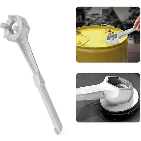 Clé à fût en aluminium pour ouvrir les bouchons standard des fûts de 10, 15, 20, 30 et 55 gallons (1/4)