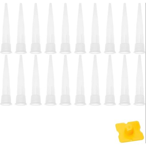Cartouche Douilles,Embouts de Buse pour Silicone,Buse de Pistolet à Calfeutrer, Applicateur en Mastic Adhésif et (1/5)