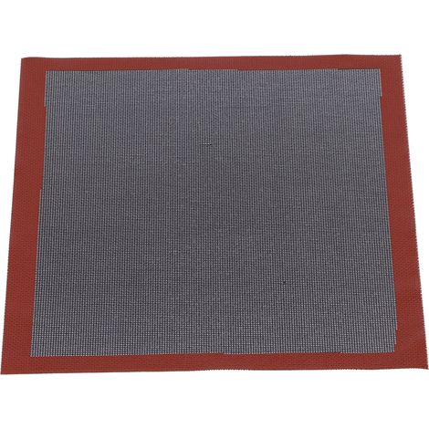 Tapis de cuisson en silicone perforé antiadhésif, tapis de four résistant à la chaleur, planche à pâtisserie antidérapante, lot de 2, rouge et noir (1/5)