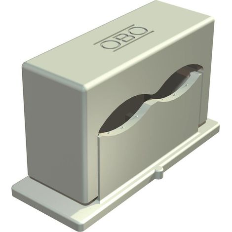 OBO Bettermann Druck-ISO-Schelle für 2 Kabel 6-16mm Polystyrol lichtgrau RAL 7035, 25 Stück, 2115018