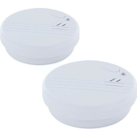 Lot de 2 détecteurs de fumée pile alcaline 1an - Chacon (1/4)