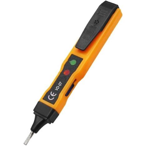 Stylo de test de tension ca sans contact détecteur ca 70-250V, double alarme sonore, identification de fil neutre/sous tension, détection de point d'arrêt (1/5)