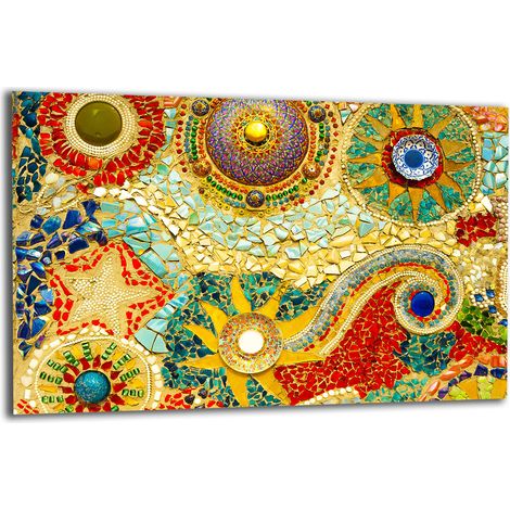 PLAQUE DE PROTECTION EN VERRE POUR CUISINIÈRE 80x52 MOSAÏQUE (1/5)