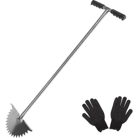 Coupe-Bordures Manuel Forme Demi-Lune en Acier Inoxydable Poignée Longue, Outil Facile à Utiliser pour Pelouse, Trottoirs et Aménagement Paysager de Jardin (1/5)