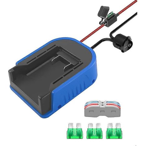Adaptateur de batterie Power Wheels compatible avec Kobal 24 Max, avec fusible et borniers, connecteur d'alimentation pour voiture télécommandée. (1/5)
