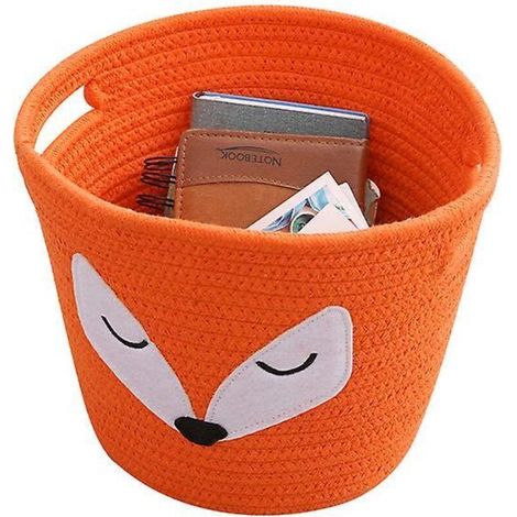 Panier de rangement pour jouets d'enfants, 29 x 25 cm, compatible avec les paniers Kallax, orange, pour chambre d'enfant (1/5)