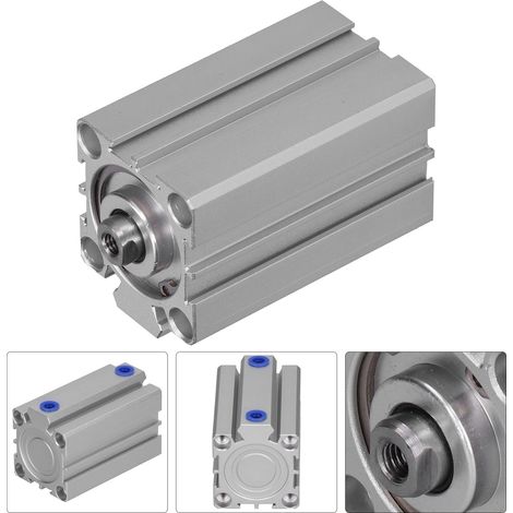 Vérin pneumatique double effet alu avec guidage, alésage 32mm course 75mm, raccord PT1/8, accessoire SDA32X75 (1/5)