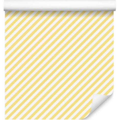 Gestreifte Tapete, cremefarbener Hintergrund, cremefarbene Mitte für Wohn- und Schlafzimmer, 50 x 1000 cm (1/5)