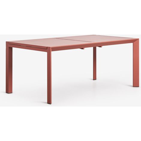 Table de jardin rectangulaire extensible en aluminium Starmi 180-240x100 cm SKLUM Terracota (1/5)