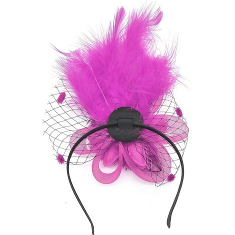 Pince à cheveux vintage en plumes avec fleur faite à la main pour femme Accessoire de fête des années 1920 (1/5)