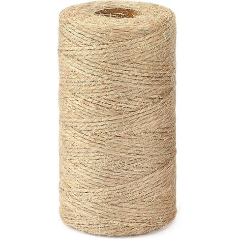 100m Ficelle en Jute Naturel:1.5mm Corde de Jute,Ficelle de Jardinage Décorations pour l'emballage de Cadeaux,Bricolage,Noël,Pâtisserie,Artisanale (1/5)