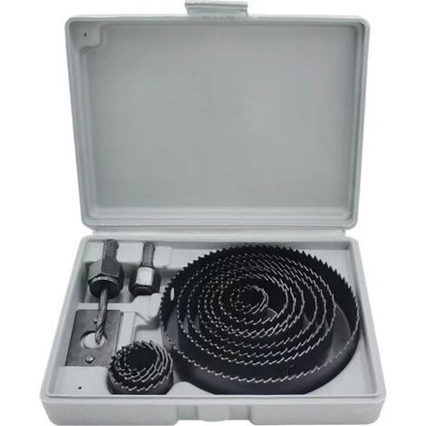 AIDUCHO 13-teiliges Lochsägen-Set, Profi-Bastelzubehör, 19–127 mm – Grau (1/5)