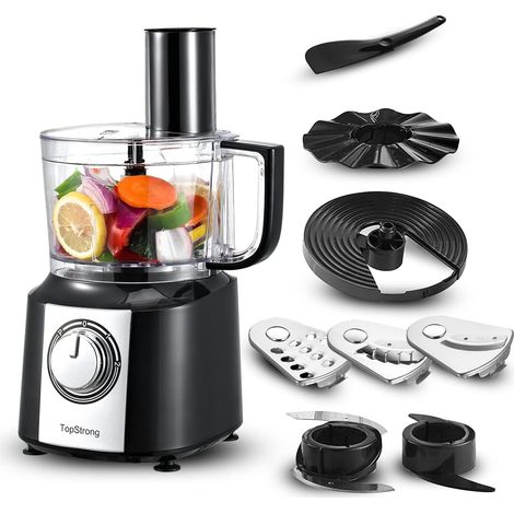 Robot Multifonction, 6 en 1 Robot de Cuisine, 2L Robot Cuisine Multifonctions, Food Processor 800W, Robot Menager Multifonctions, Hachoir Mixeur (1/5)