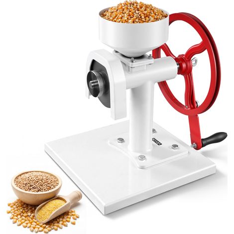 VEVOR Macinino Manuale per Cereali, Macinino a Manovella per Spezie Cereali Chicchi di Caffe Noci Grano Mais, Acciaio al Carbonio Macinatura Regolabile Tramoggia da 2 Litri (1/5)