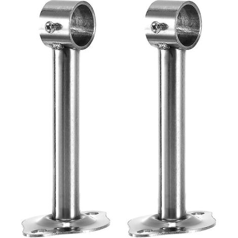 Support de fixation robuste pour tringle à rideau de douche, pour placard ou salle de bain, diamètre du trou de fixation 32 mm, 2 piècesi (1/2)