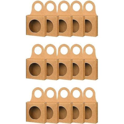pair Lot de 25 boîtes à vin avec fenêtre, boîte à charcuterie, boîte à vin, boîtes cadeaux pliables à suspendre (1/3)