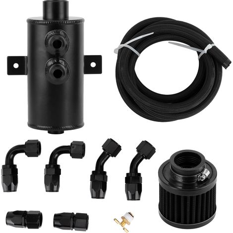 Kit Filtre à Huile Moteur 750ml AN10 Aluminium Déflecteur avec Raccords Durite Universel (1/5)