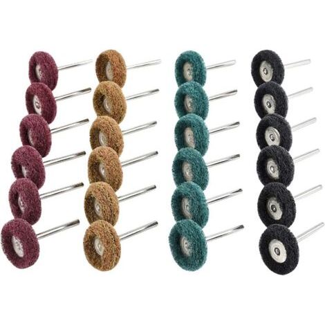Kit Polissage pour Perceuse  - 40 Pièces - Accessoires Dremel Polissage Abrasif de 25mm - Grain 80/150/240/300 - Accessoires de Polissage pour Bois Calcul Bijoux Plaque de Cadran (1/5)