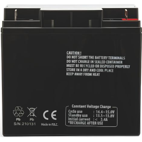 BATTERIA RICARICABILE AL PIOMBO 12V 18 Ah cm. 7,5x18x16,5 h