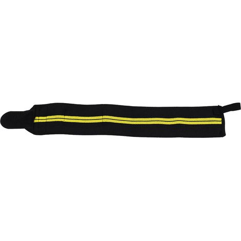 Bandes élastiques ajustables pour poignet, bandages de musculation respirants pour salle de sport (noir et jaune) (1/5)