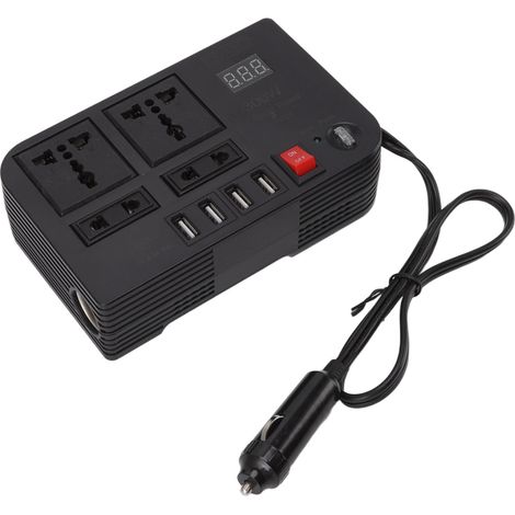 Convertisseur de puissance 12 V 300 W pour voiture, convertisseur AC 220 V, transformateur onduleur pour véhicule avec protections multiples (1/5)