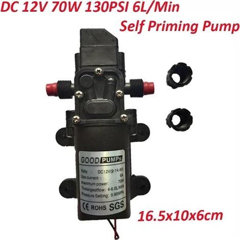Pompa autoadescante per acqua da 12 V, 73 PSI, 3,5 l/min per irrigazione da giardino, irrorazione, pulizia, veicoli - ALTRO (1/3)