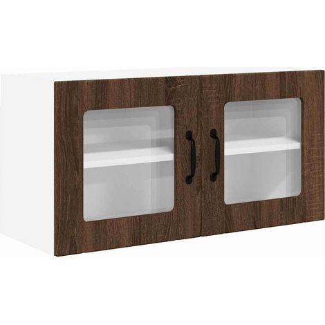 Meuble mural de cuisine,Armoire de cuisine avec étagère Chêne brun 80 x 31 x 40 cm CFW47016 (1/5)