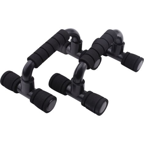 2 Barres de Pompes, Poignées en Mousse, Design Incliné, Accessoire de Musculation, pour Entraînement à Domicile (1/5)