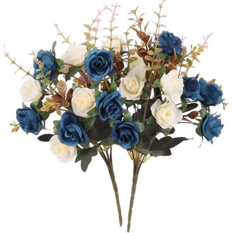 Roses Artificielles - 12 Pièces - Hauteur 35 Cm - Diamètre Fleur 5 Cm - Décoration Intérieure Bureau Mariage Fête Maison - Lot (1/5)