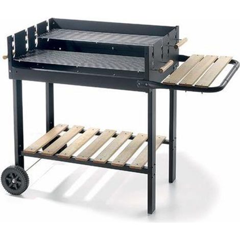 BARBECUE A CARBONELLA BBQ CARBONE CON 2 GRIGLIE 70x22,5cm REGOLABILI OMPAGRILL (1/2)