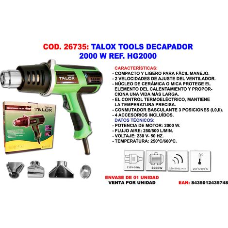 TALOX talox tools decapador 2000 w hg2000 , PISTOLA AIRE CALIENTE
